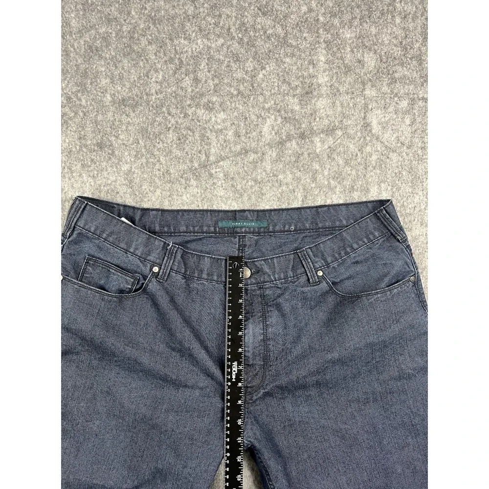 Perry Ellis Mens Jeans Blue Straight Fit Dark Wash Casual Stretch Size 44x30